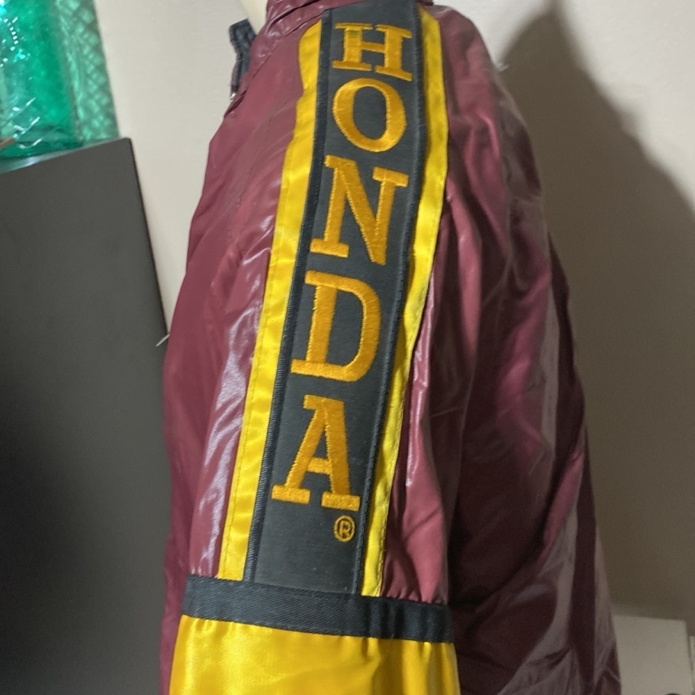 VTG 70s Hondaline Honda Racing Pit Crew Team Issued Quilt Lined - Picture 3 of 9
